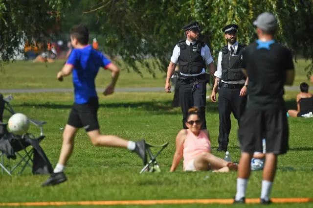 Police on Clapham Common