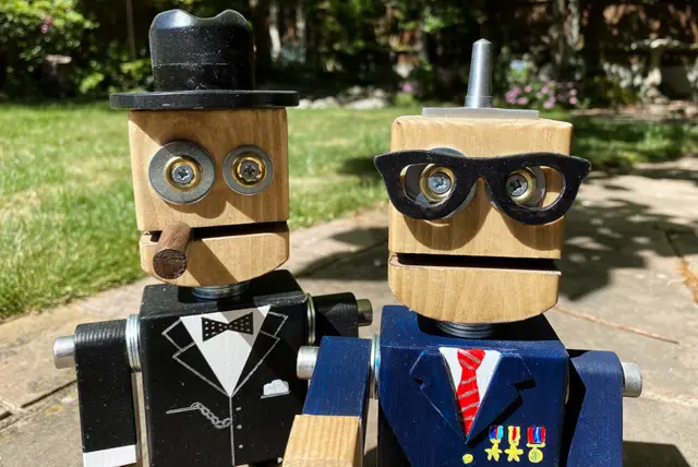 Stewbot Tributebots Sir Winston Churchill and Captain Sir Tom Moore