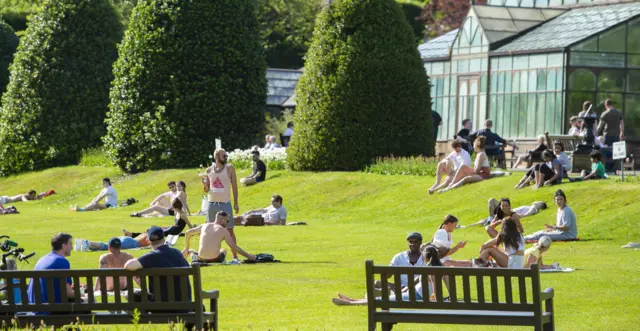 A scene from Glasgow's Botanic Gardens today