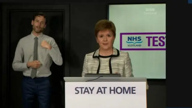 Stay at home message with Nicola Sturgeon