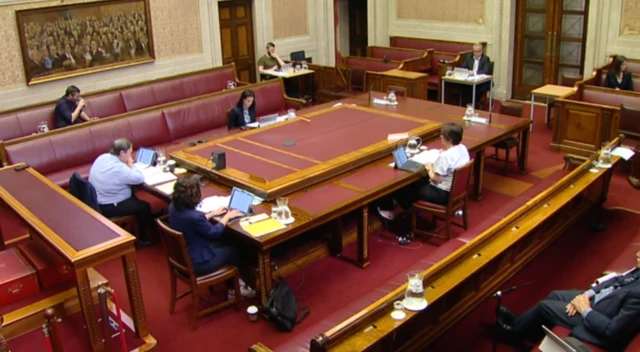 wide shot of committee