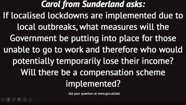 Question from Carol from Sunderland