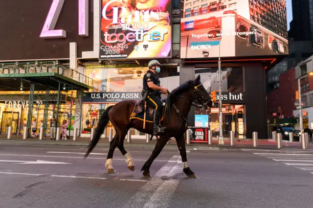 New York's Times Square on 27 May