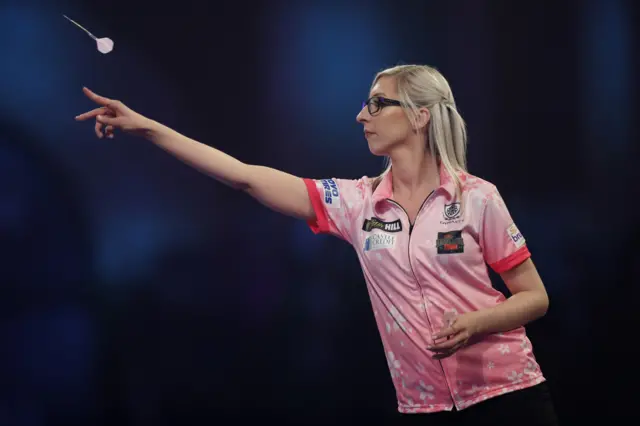 Fallon Sherrock throws a dart