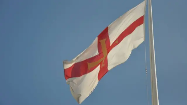 Guernsey flag.