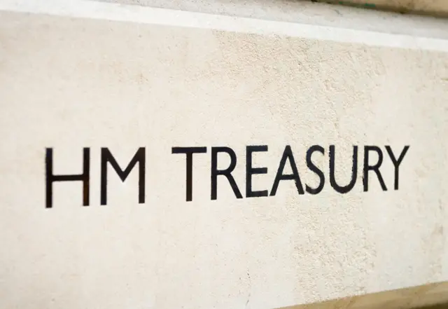 HM Treasury door sign