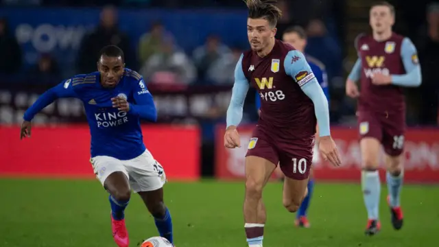 The last Premier League game to take place was on 9 March between Leicester and Aston Villa