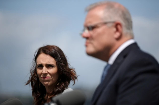 Jacinda Ardern and Scott Morrison