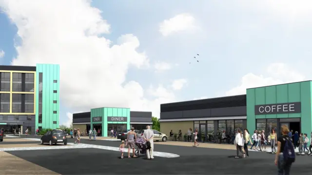 Artist impression of the Stockwell Gateway project planned for Mansfield