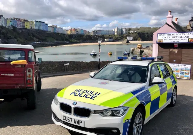 Police car in Tenby