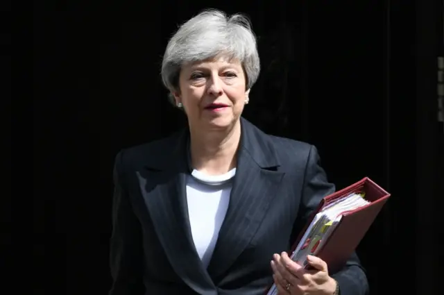 Former Prime Minister Theresa May on 22 May 2019