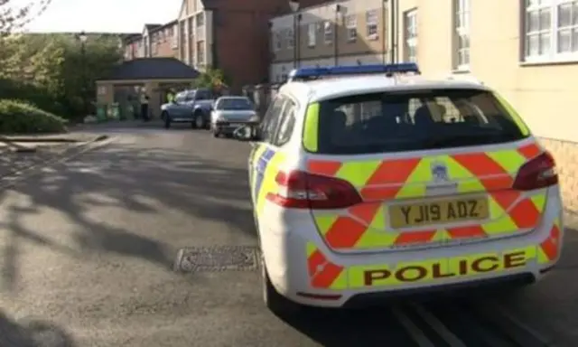 Police car on Leeman Road