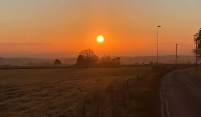 Sunrise at Emley