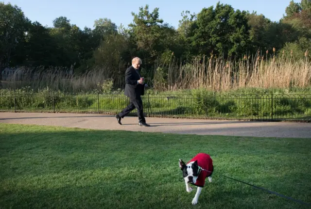 Boris Johnson in park