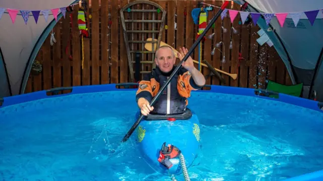 Ken in his pool