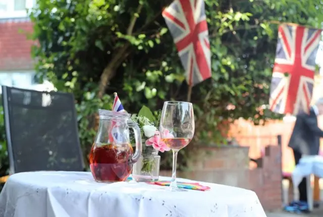 A jug of Pimms on a table