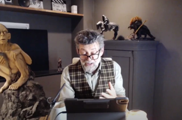 Gollum actor Andy Serkis reads The Hobbit in an online broadcast for charity