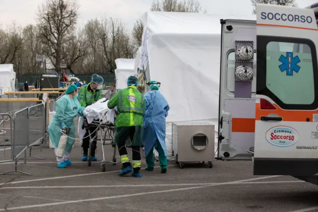 Field hospitals have been built around Europe, including hard-hit Italy, to help countries cope