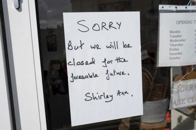 shop closed sign