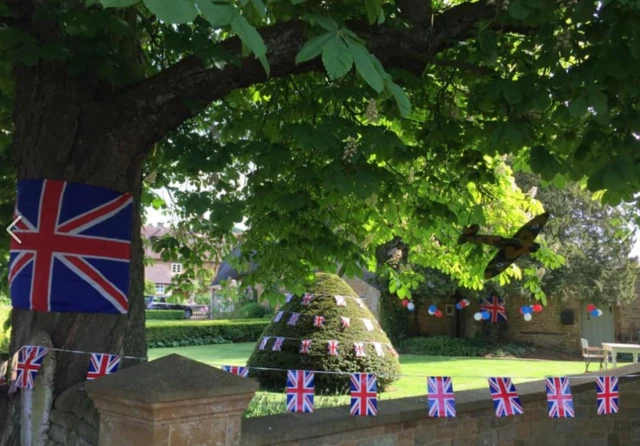 Flags and balloons