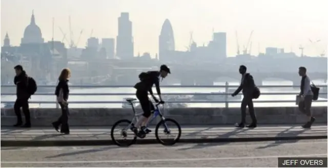 Cyclist in city