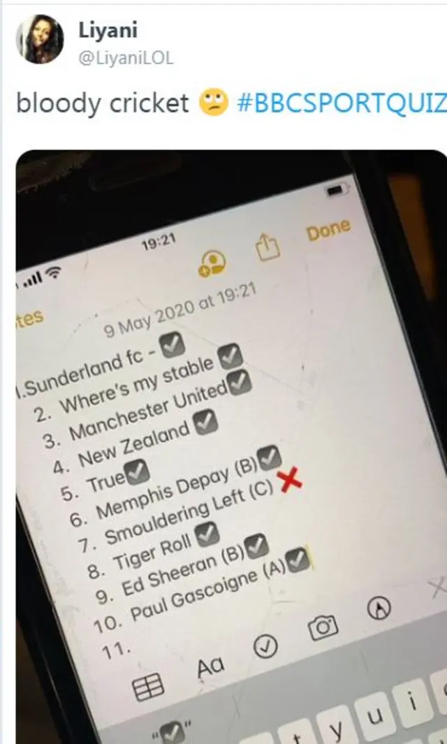 Quarantine Quiz test your sporting knowledge BBC Sport