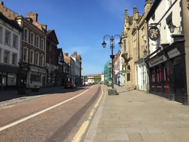 High street in Wales