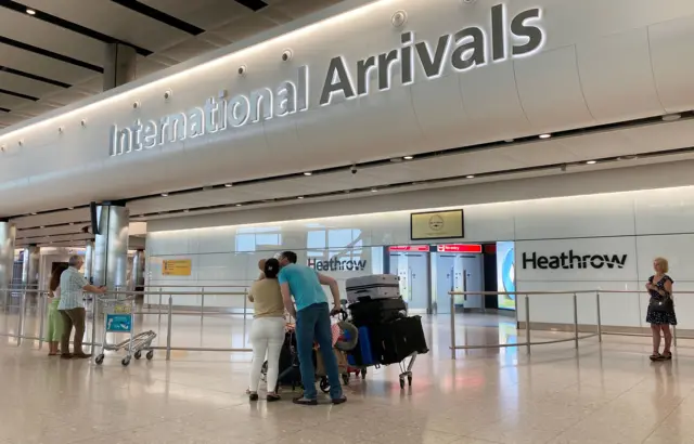 Arrivals at Heathrow Terminal 2