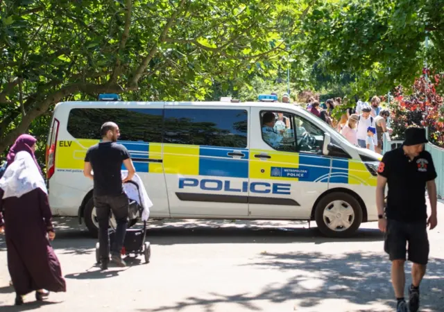 A police patrol in London's St James Park