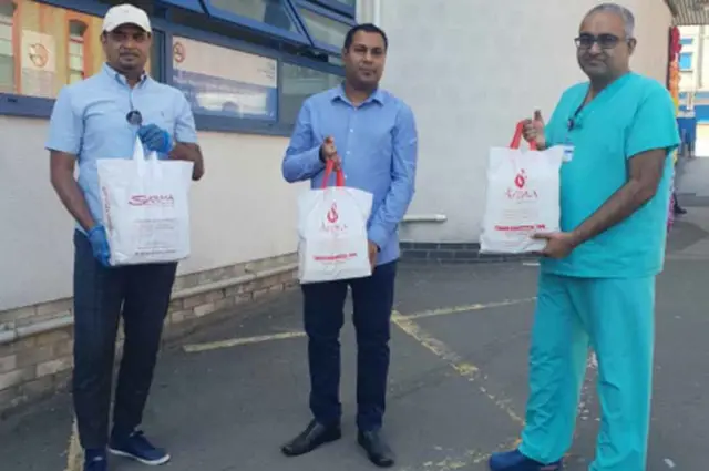 Curry delivered to Watford General Hospital