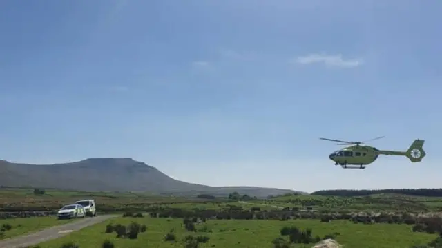 Air ambulance near Ingleton