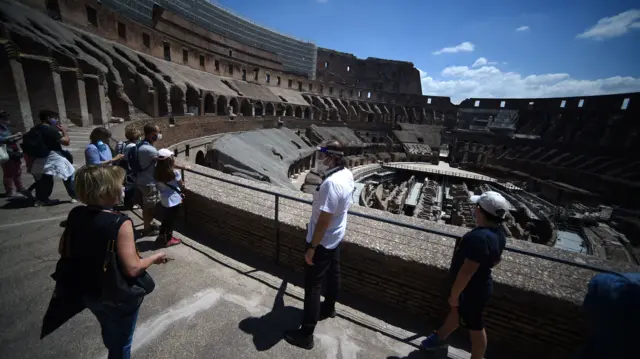 The Colosseum in Italy’s capital Rome has opened its doors to visitors