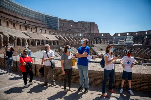 The Colosseum in Rome has re-opened to visitor after three months of closure