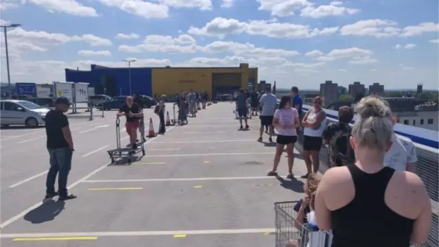 Shoppers queue for Ikea