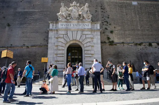 The Vatican museums also opened on Monday