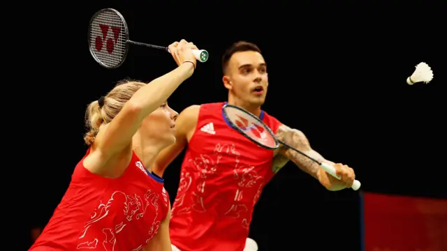 Britain's Chris and Gabby Adcock won gold in the mixed doubles in 2017 & 2018