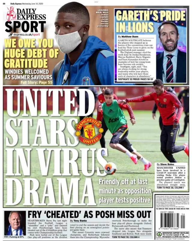 Daily Express back page