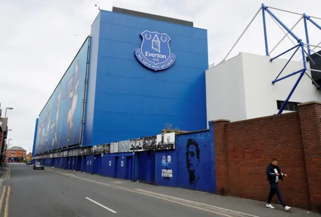 Everton's Goodison Park stadium from the outside