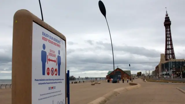 Empty beach promenade