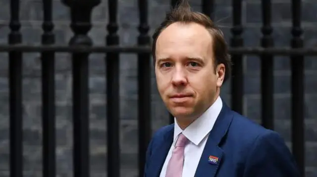 UK Health Secretary Matt Hancock