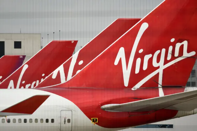 Virgin Atlantic planes, pictured at Manchester Airport