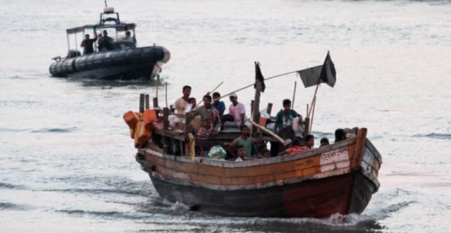 File photo of Rohingya refugees arriving in in Malaysian waters