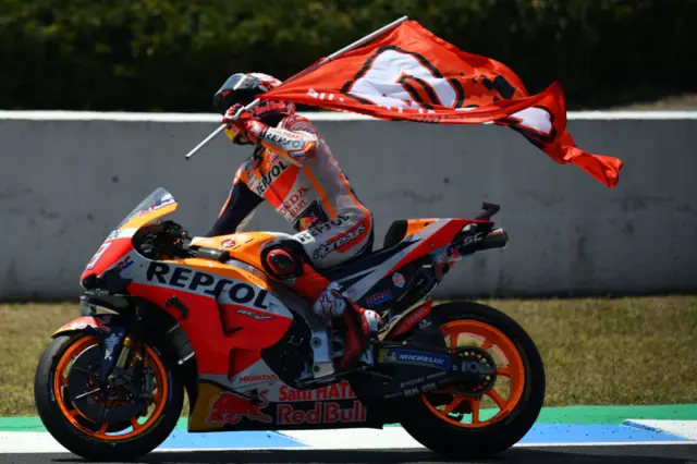 Spain's Marc Marquez won the MotoGP race at Jerez, Spain in 2019