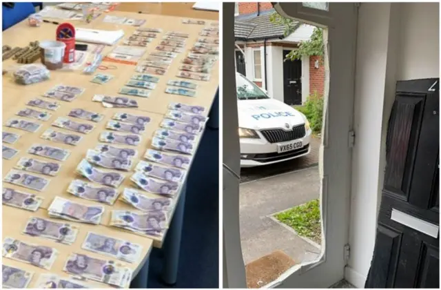 Cash, drugs and a broken door