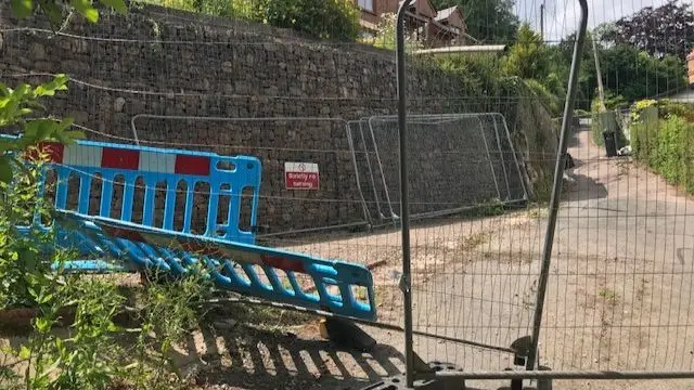 Barriers on road