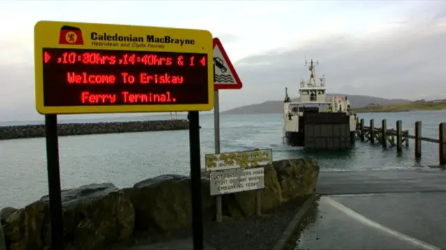 CalMac ferry in the Western Isles