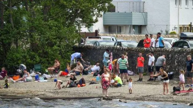 Crowd on a beach