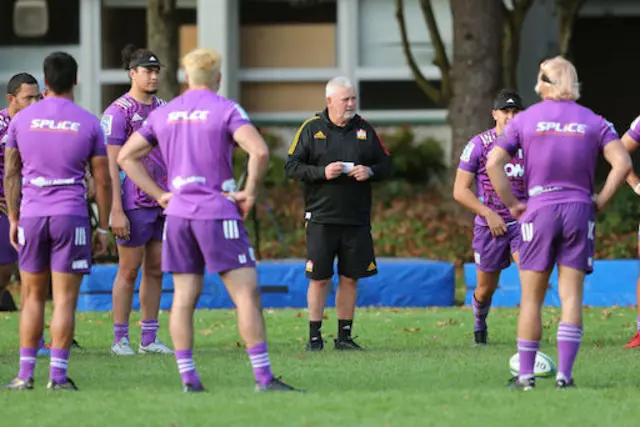 Warren Gatland during a Chiefs training session