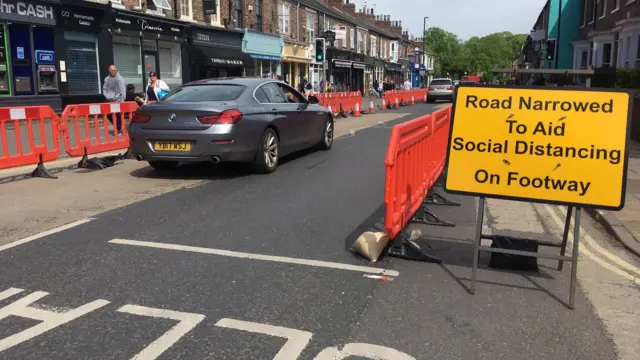 Roads narrowed to make pavements bigger