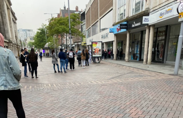 Nottingham Primark queue